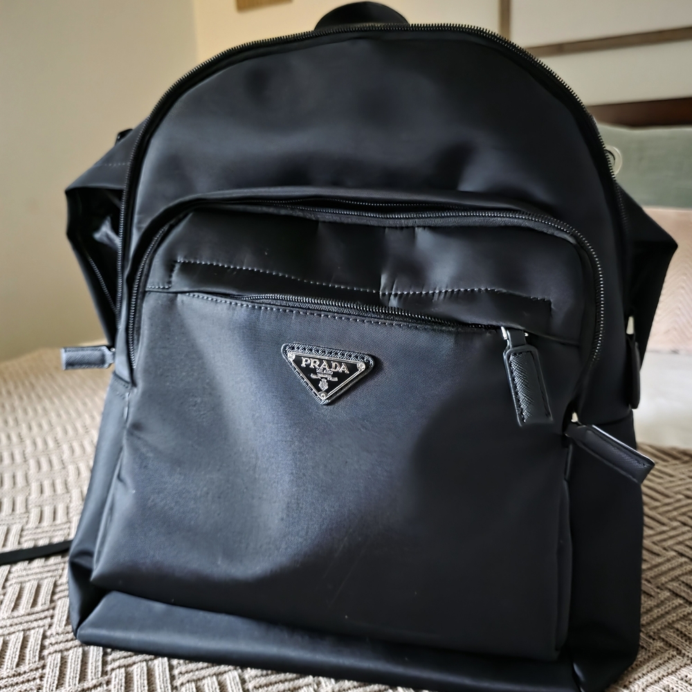 Source Unknown Prada Black Nylon Backpack - image 1